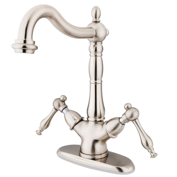 Kingston Brass KS149.NL Heritage 1.2 GPM Vessel Bathroom Faucet with Metal Handles