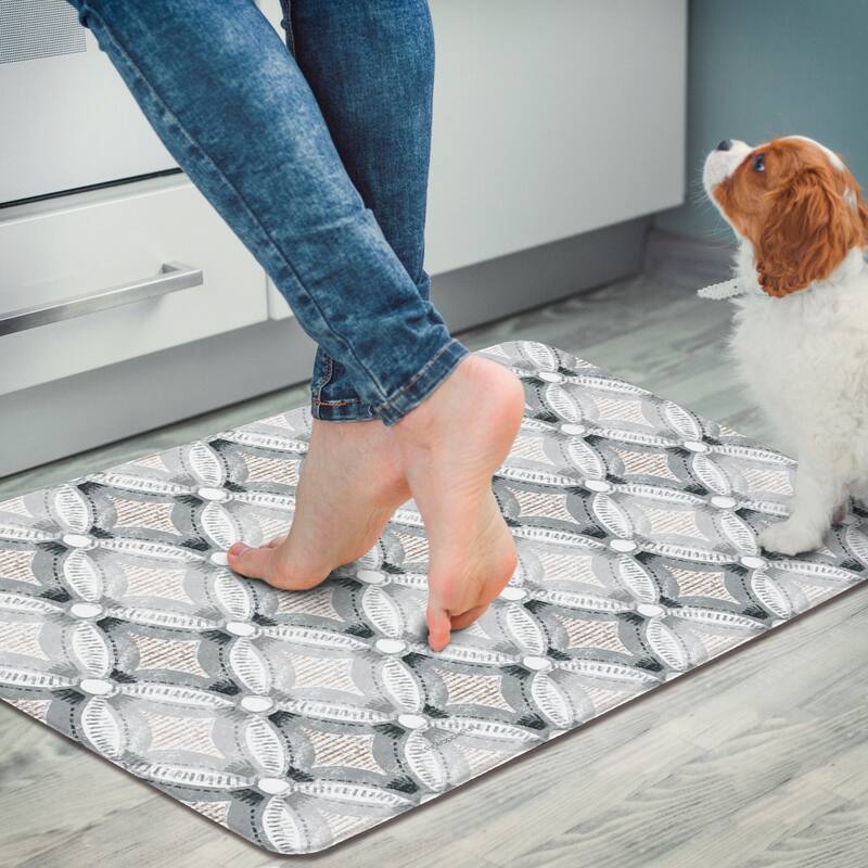 Rustic Boho 30” x 20” Decorative Vinyl Comfort Floor Mat Manufactured in The USA, Waterproof, Easy to Clean - 30x20