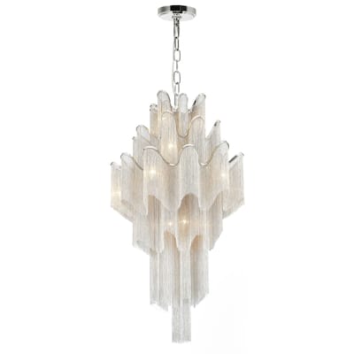 Daisy 17 Light Down Chandelier With Chrome Finish