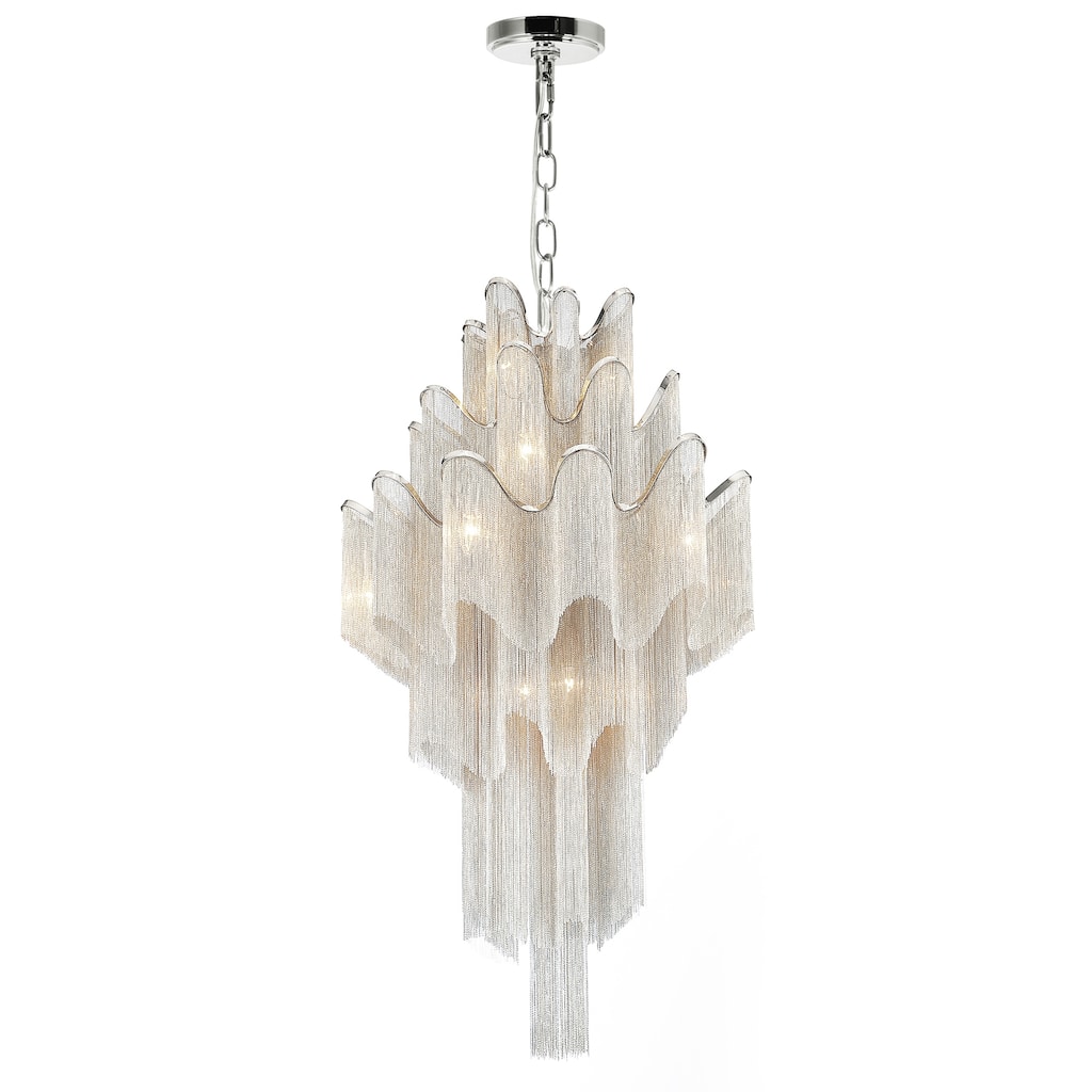 Daisy 17 Light 32in Chrome Down Chandelier