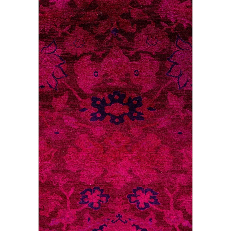 Contemporary Overdyed Wool Hand Knotted Area Rug - 6' 1" x 8' 7"