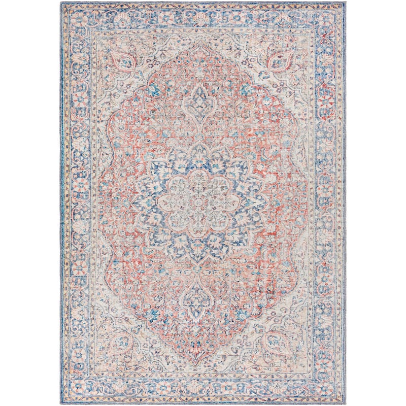 Livabliss Traditional Colin Medallion Washable Area Rug