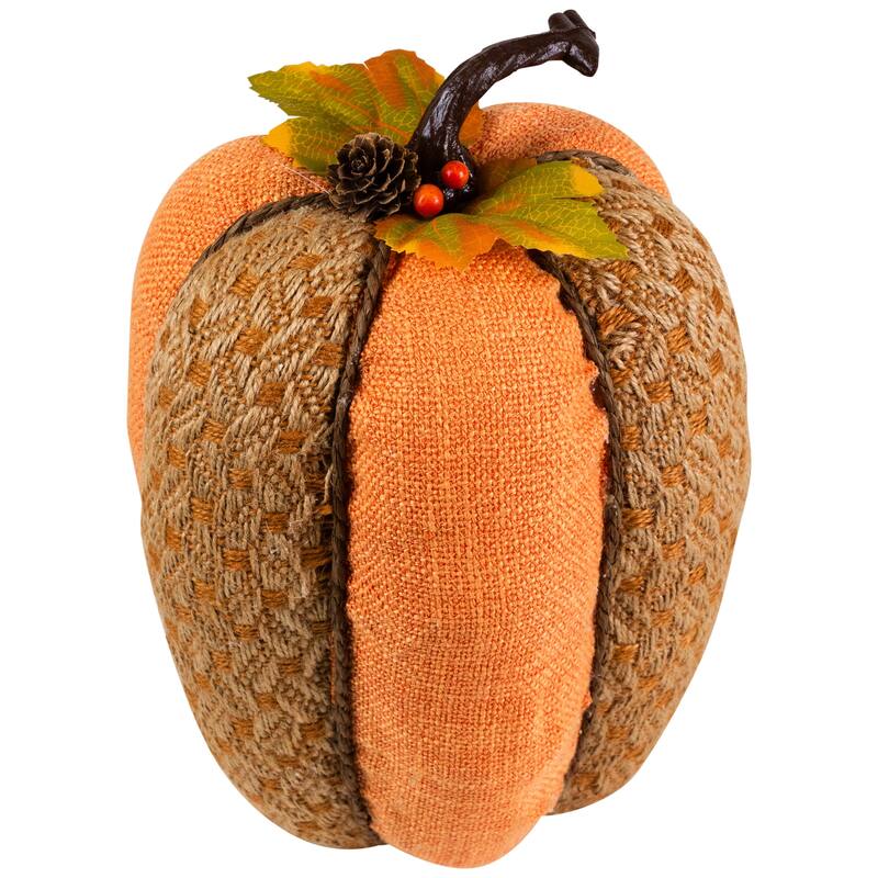Autumn Harvest Tall Textured Thanksgiving Pumpkin - 10.5" - Orange