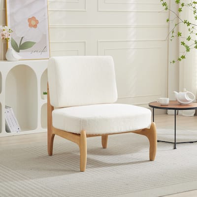 Modern Teddy Slipper Chair Armless Lounge Sofa