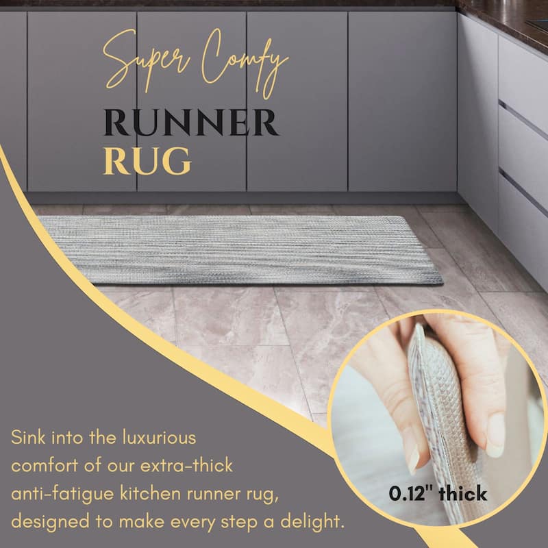 Ultra-Soft Anti Fatigue Kitchen Mat Kitchen Floor Runner 20x48 Inches - 48"L x 20"W x 6/8"H