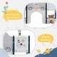 preview thumbnail 20 of 42, Versatile 9-in-1 Kids Slide Playset: Spaceship Design with Slide, Tunnel, Ring Toss, Whiteboard, and Basketball Hoop