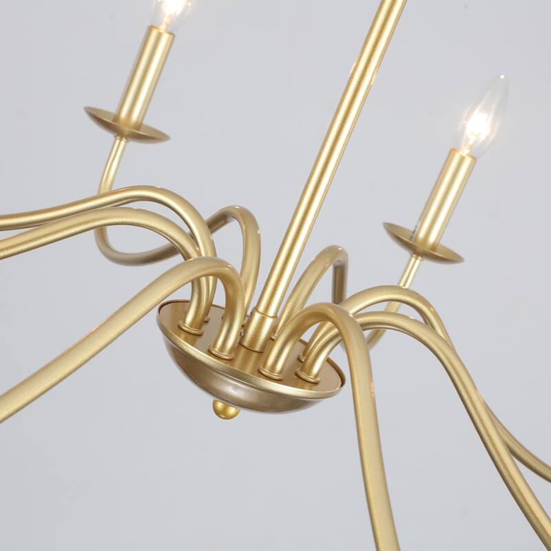 8-Light Farmhouse Candle Chandelier for Bedroom, Kitchen, Living Room and Foyer