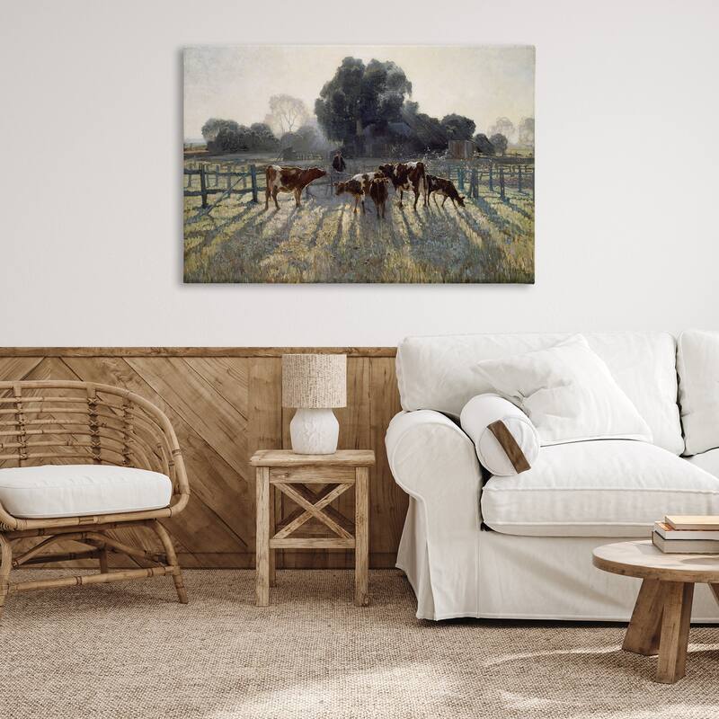 Stupell Elioth Gruner Morning Cows Canvas Wall Art Design By Arlington Prints