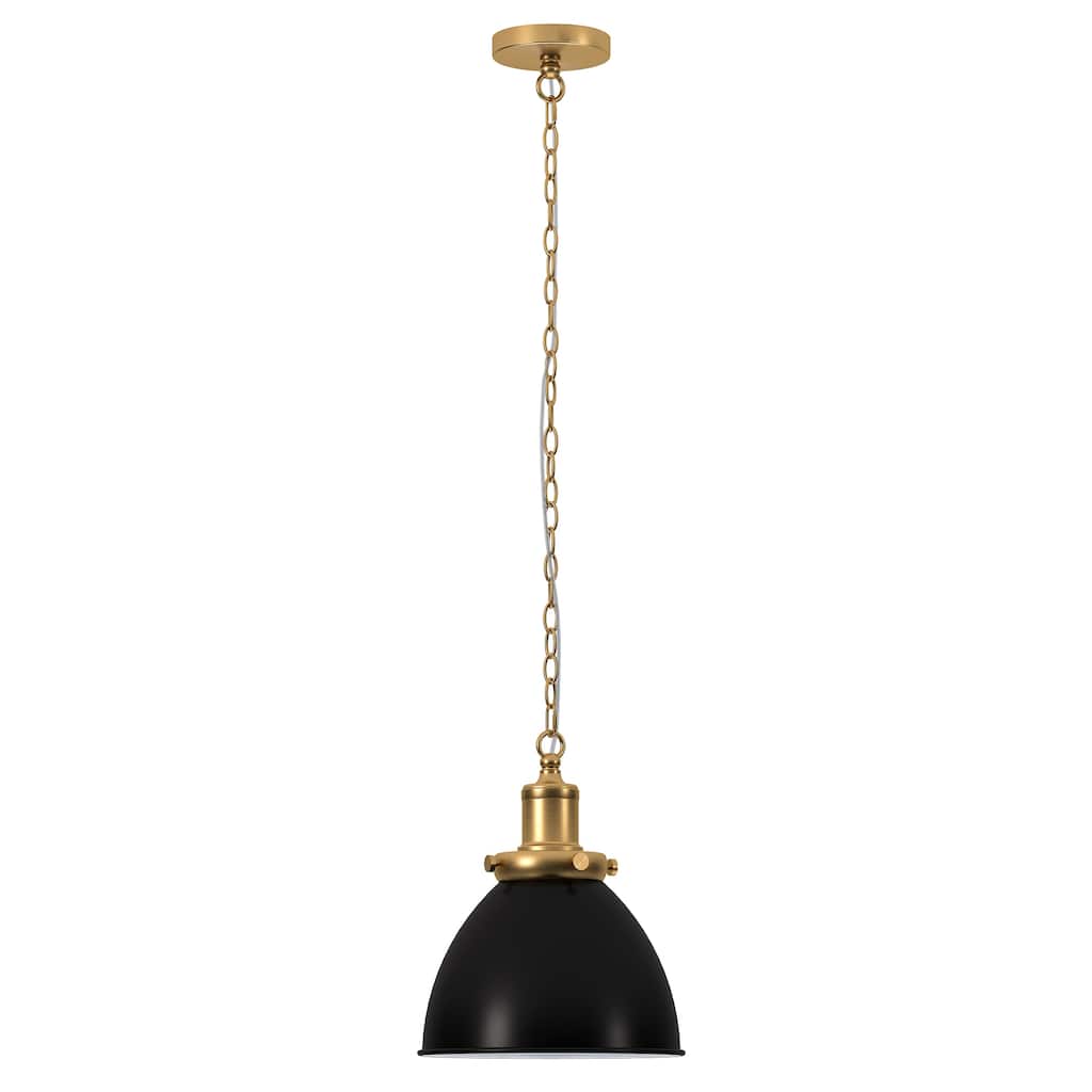 Elodie 12" Wide Pendant with Metal Shade - 12" Wide