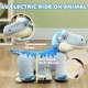 preview thumbnail 3 of 7, Qaba 6V Kids Electric Ride on Animal, Battery Powered Tyrannosaurus Ride on Toy with Music Forward for Aged 18-36 Months, Blue