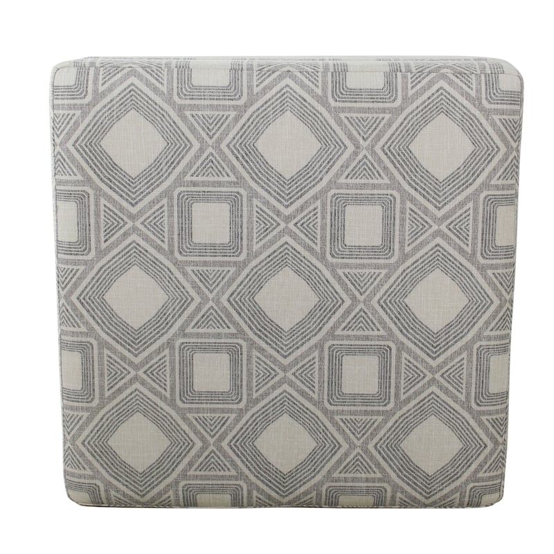 HomePop Luxury 28 Inches Square Storage Ottoman