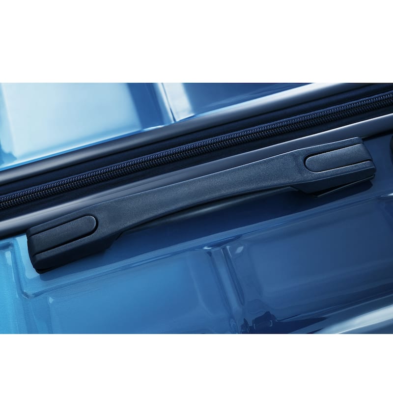 3-Piece, 20-Inch Modern Hard Shell Luggage with USB Port and Spinner Wheels, for Boarding Travel, Blue