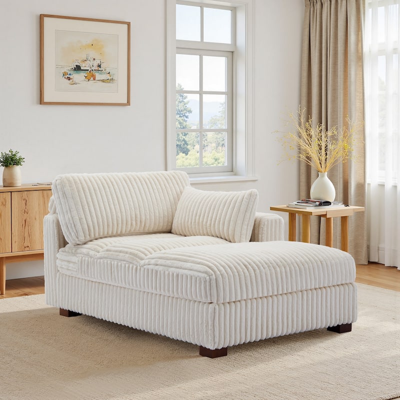 Oversized L-Shape Upholstered Chaise Lounge Sofa Couch