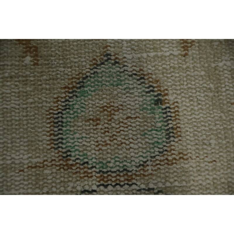 Hand Knotted Oriental 100% Wool Carpet Transitional Floral Beige & Ivories Anatolian Area Rug - 8' 3'' X 5' 3''