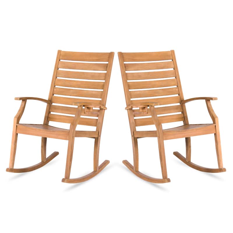 Cambridge Casual Laredo Teak Outdoor Rocking Chair Set of 2
