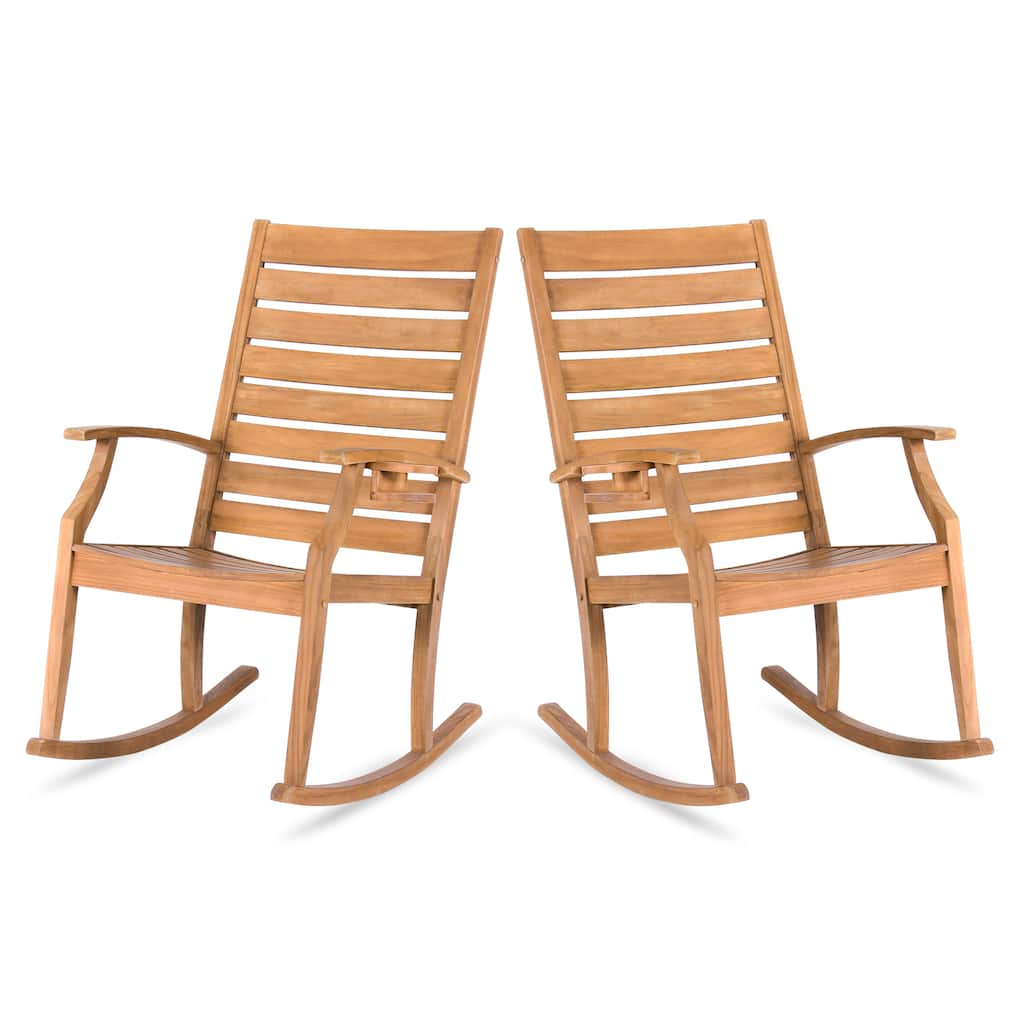Cambridge Casual Laredo Teak Outdoor Rocking Chair Set of 2