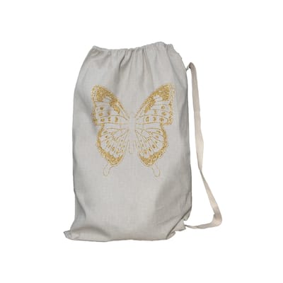 BUTTERFLY GREY Laundry Bag By Kavka Designs - 28" x 36"