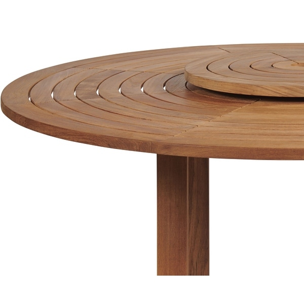 Wooden garden table with lazy sale susan