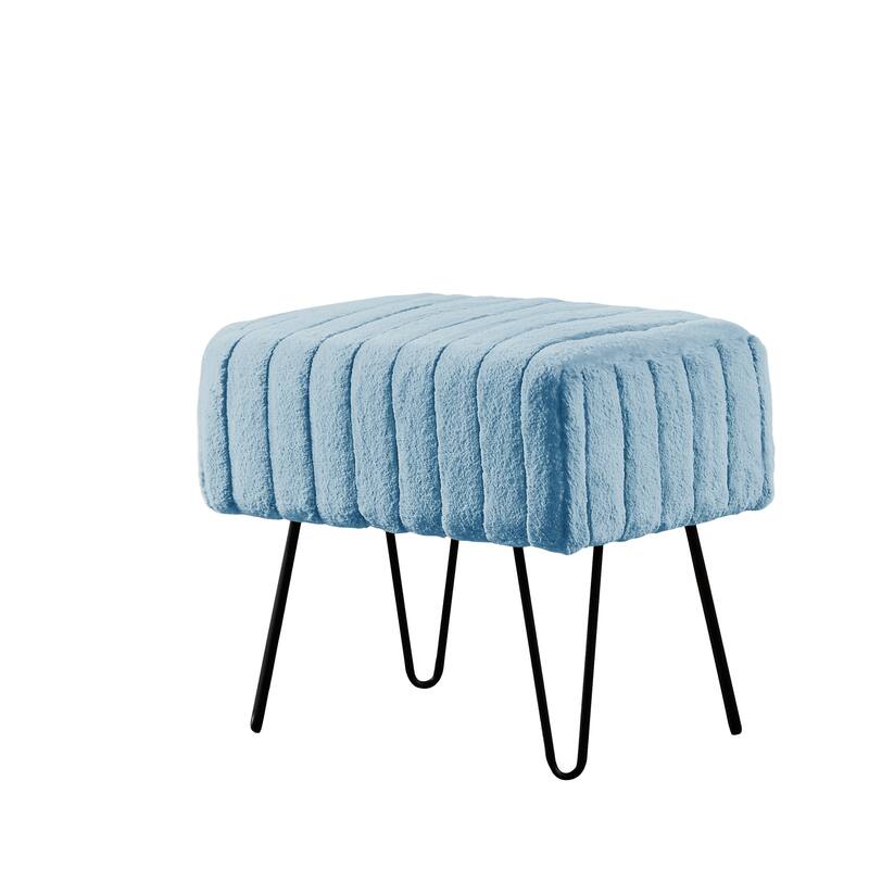 Serenta SuperMink Fauxfur Ottoman Bench
