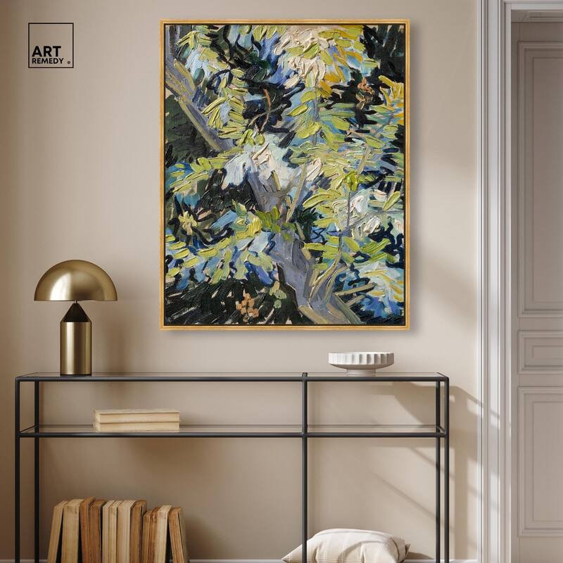 Blossoming Acacia Branches 1890 Canvas by Art Remedy