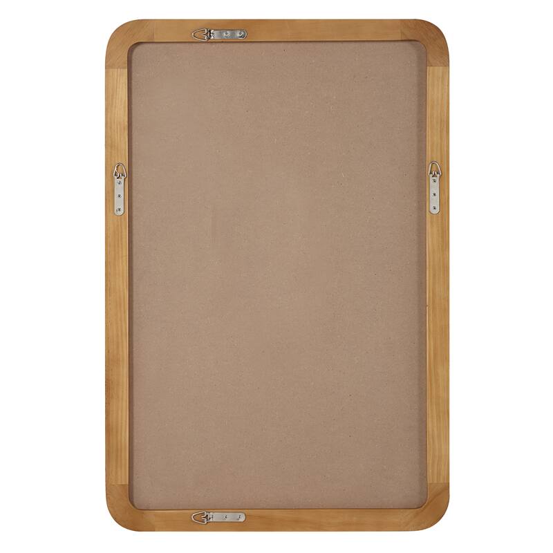 Renwil Tillie 36" H x 24" W Wall Mirror, Beige - Beige/Silver