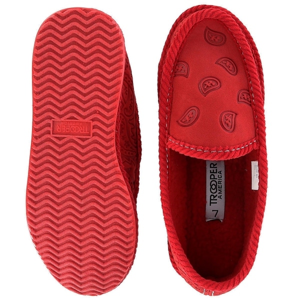 red bandana slippers mens