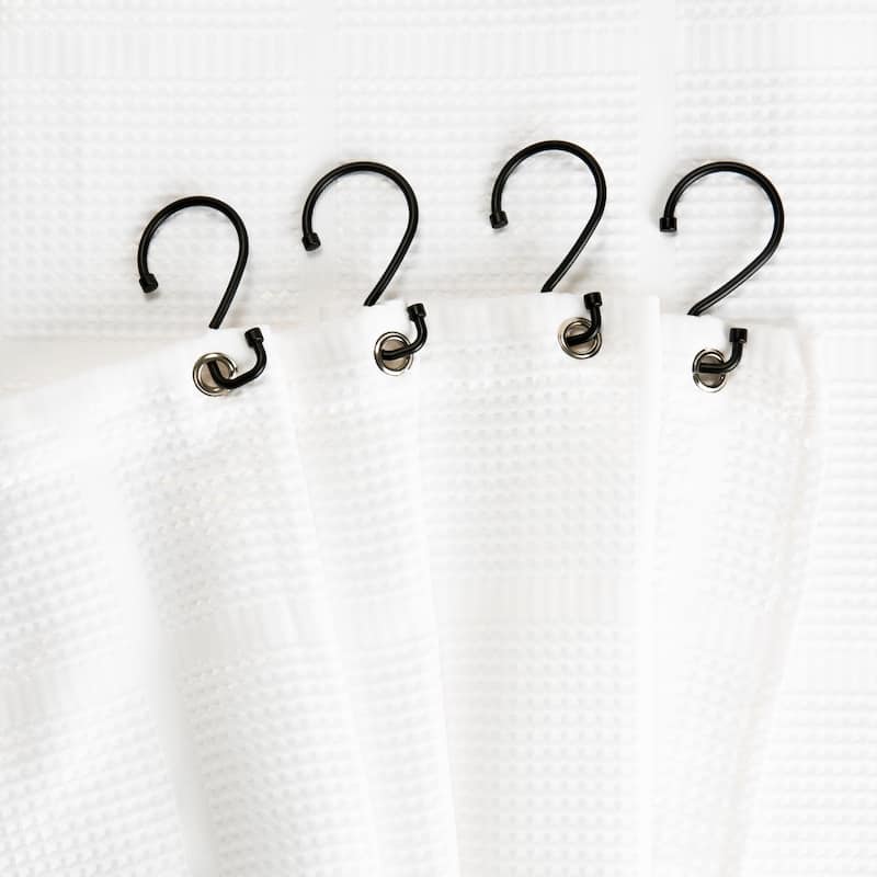 Bath Bliss 12 Pack S-Hook Shower Curtain Rings