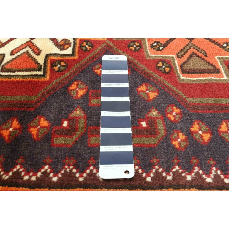 ECARPETGALLERY Hand-knotted Andelz Dark Navy, Red Wool Rug - 3'4 x 4'9