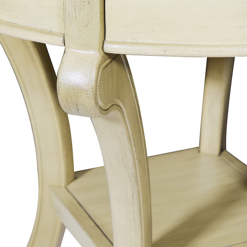 Copper Grove Korostyshiv Hand-painted Transitional Accent Table