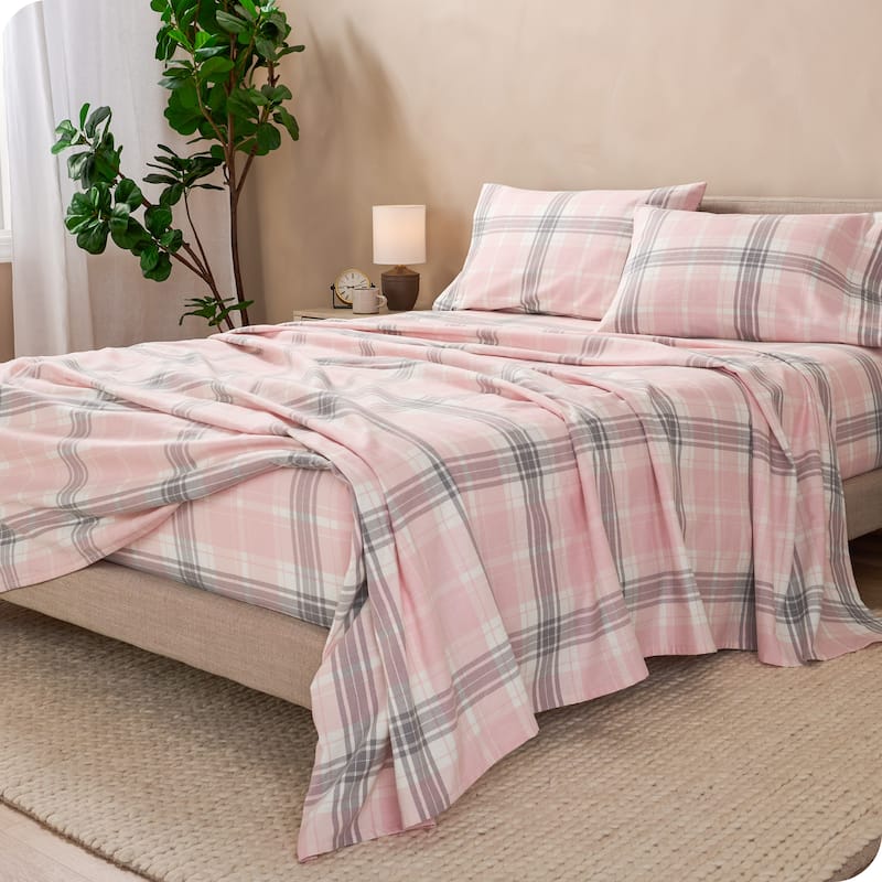 Bare Home Cotton Flannel Sheet Set - Velvety Soft Heavyweight