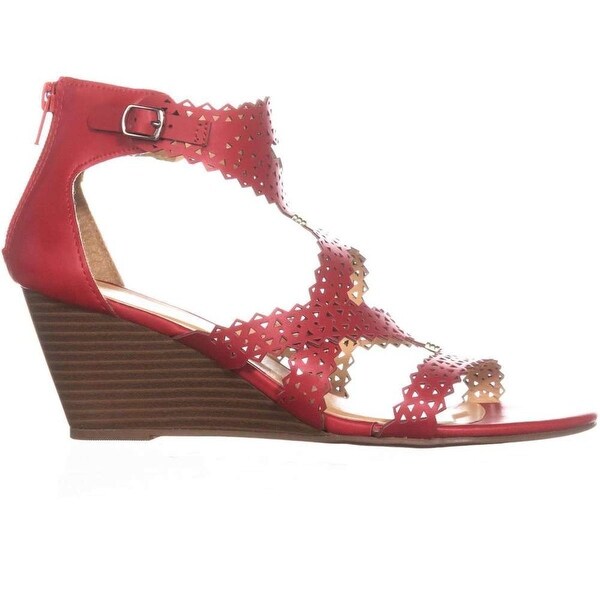 red espadrille sandals