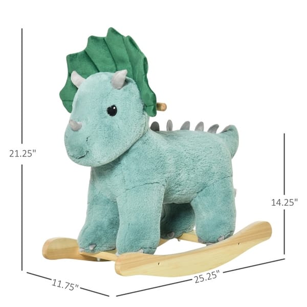 Baby Rocking Hors for 3-6 Year Old - Green - 25.25"L x 11.75"W x 21.25"H