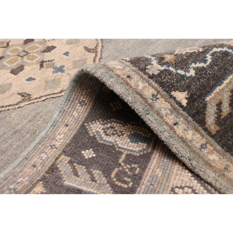 ECARPETGALLERY Hand-knotted Finest Agra Jaipur Grey Wool Rug - 5'6 x 8'5