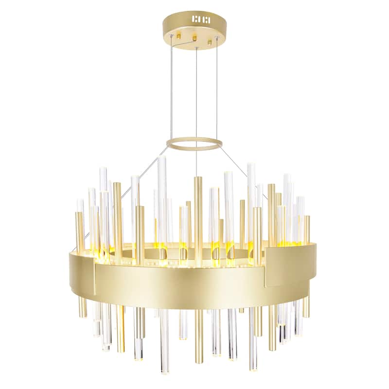 Millipede 20 in LED Satin Gold Chandelier - Satin Gold