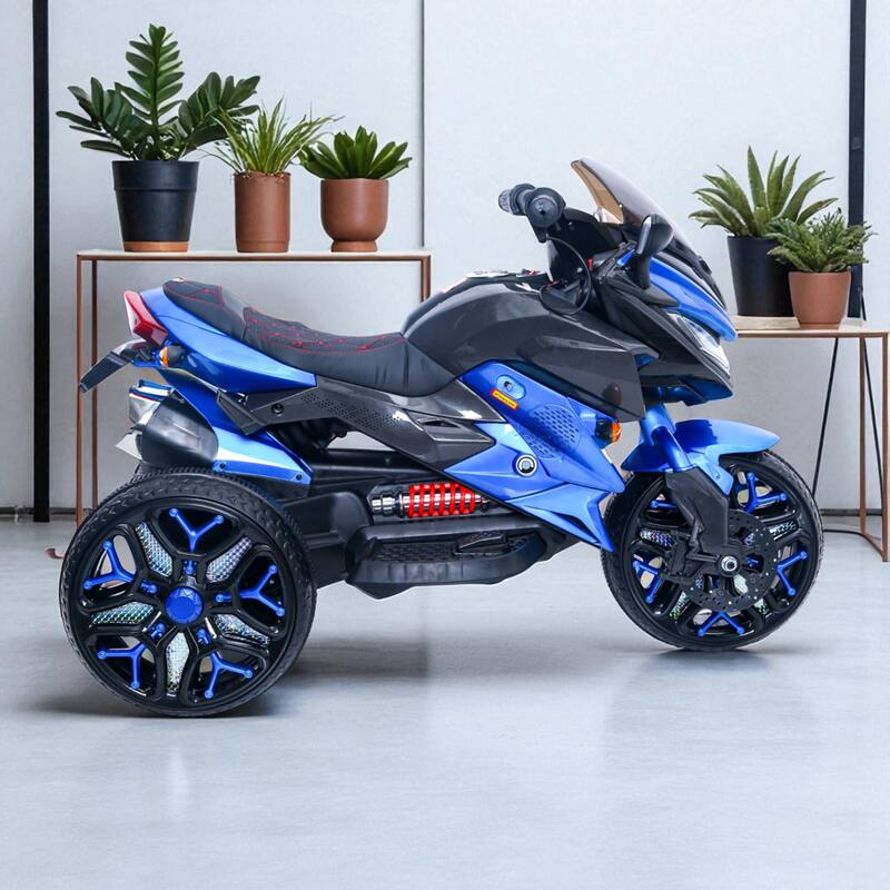 Battery Powered Kids 12V Motorcycle, Ride-On Toy with Lighting Wheels, Music, Training Wheels, and Manual Throttle