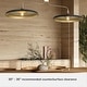 preview thumbnail 7 of 6, Hunter Moriso Matte Black and Modern Brass Pendant - Contemporary