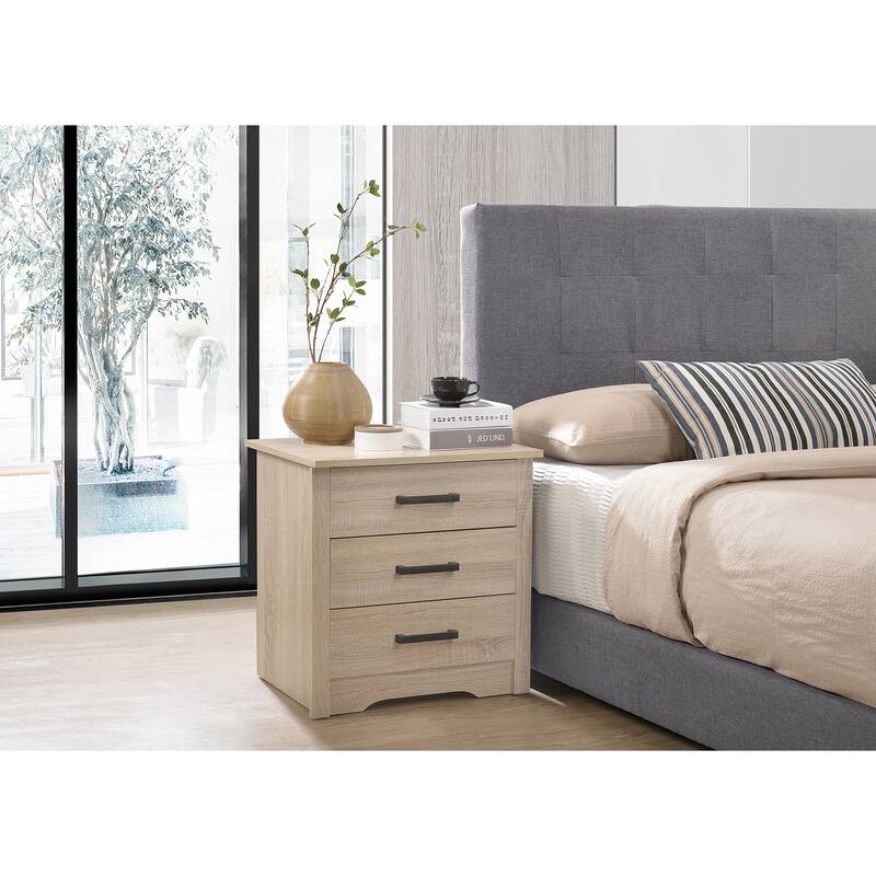 Storage Nightstand with 3-Drawer