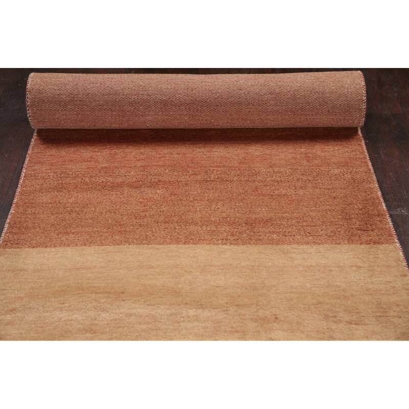 Modern Gabbeh Kashkoli Oriental Long Runner Rug Wool Handmade - 3'1" x 20'1"