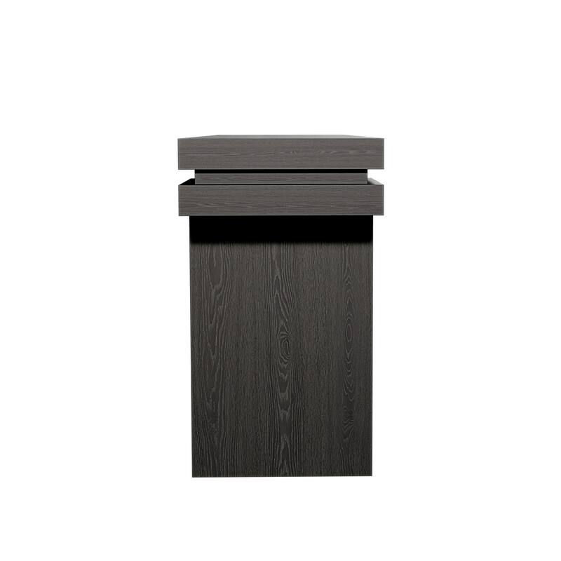 66 inch Extra Wide Real Wood Veneered Console Table Minimalist Sofa Table Distressed Oak Entryway
