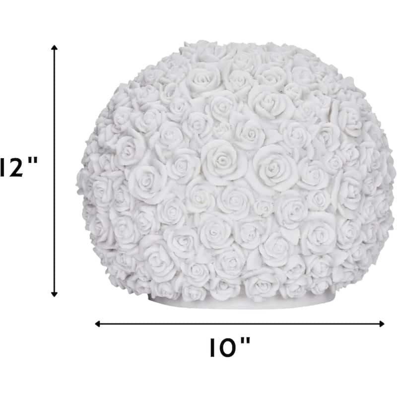 Rose Ball Lamp Sculpted Sandstone Table Lamp Ambient Home Lighting