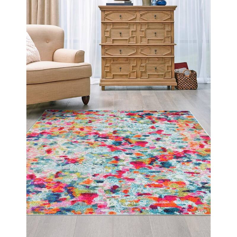 Contemporary Visby Collection Area Rug - Multi - 4'x6'
