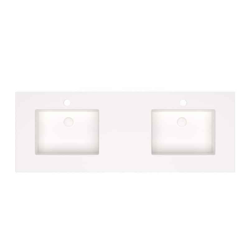 Serenity Solid-Surface Bathroom Vanity Top with Sink