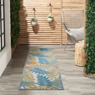 Nourison Aloha Leaf Print Vibrant Indoor/Outdoor Area Rug