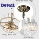 preview thumbnail 11 of 10, Vintage Mid-Century Modern Chandelier Clear Art Glass Pendant With Antique Bronze Finish For Livingroom Bedroom