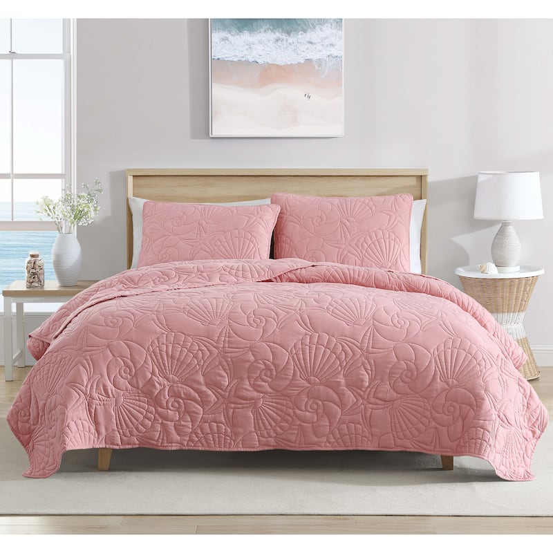 Caribbean Joe Solid Shell Outline Quilt Set