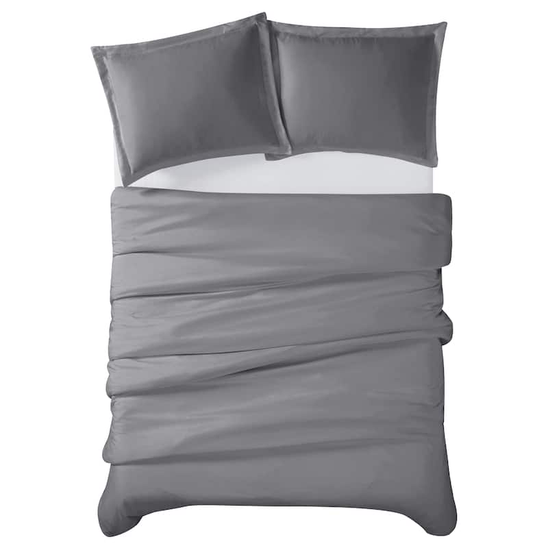 Cannon Heritage Solid 3 Piece Duvet Cover Set