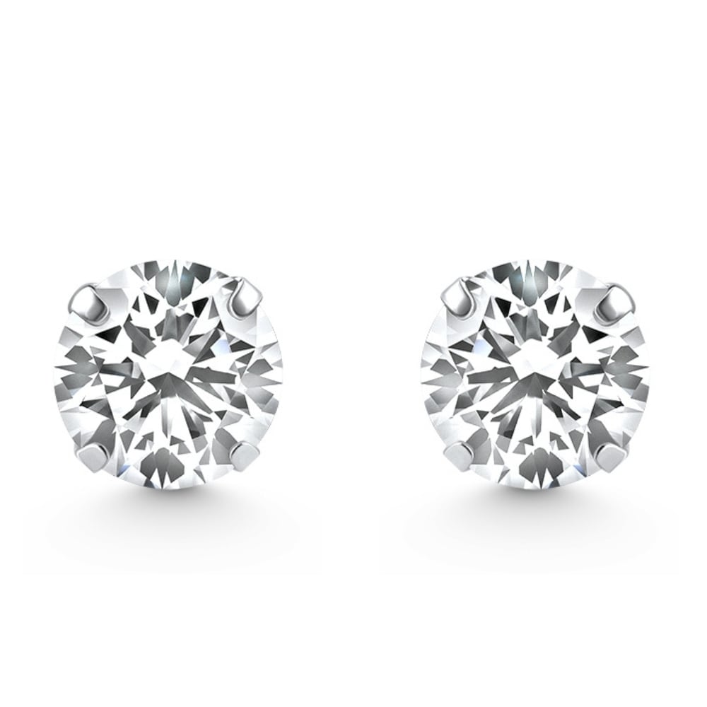 Bliss Diamond 1/4 Ct TW Small Diamond Studs White Gold Lab Grown