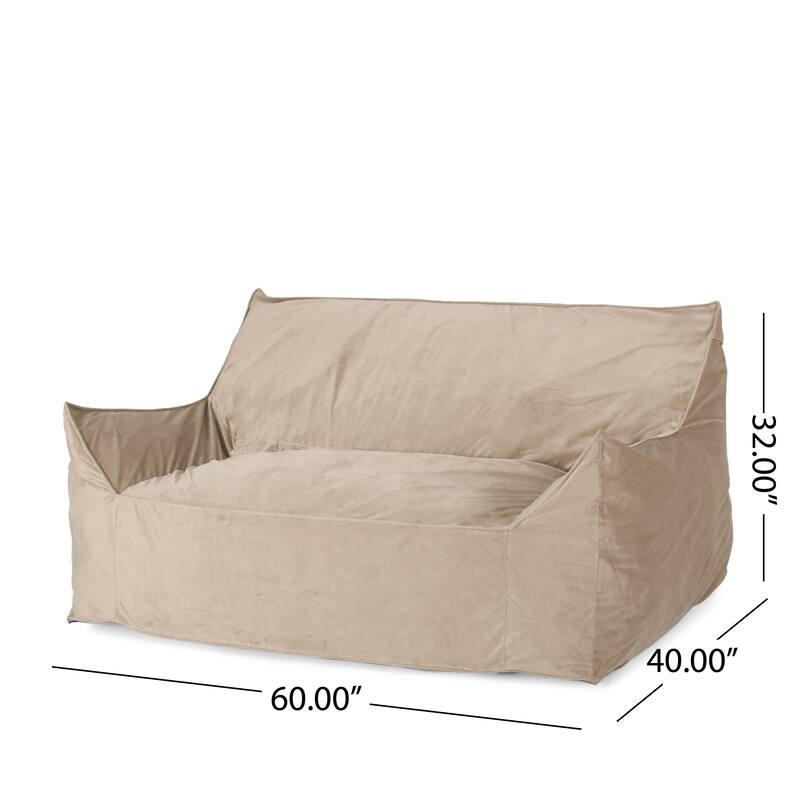 2 Seater sized Bean Bag Chair with Armrests - taupe