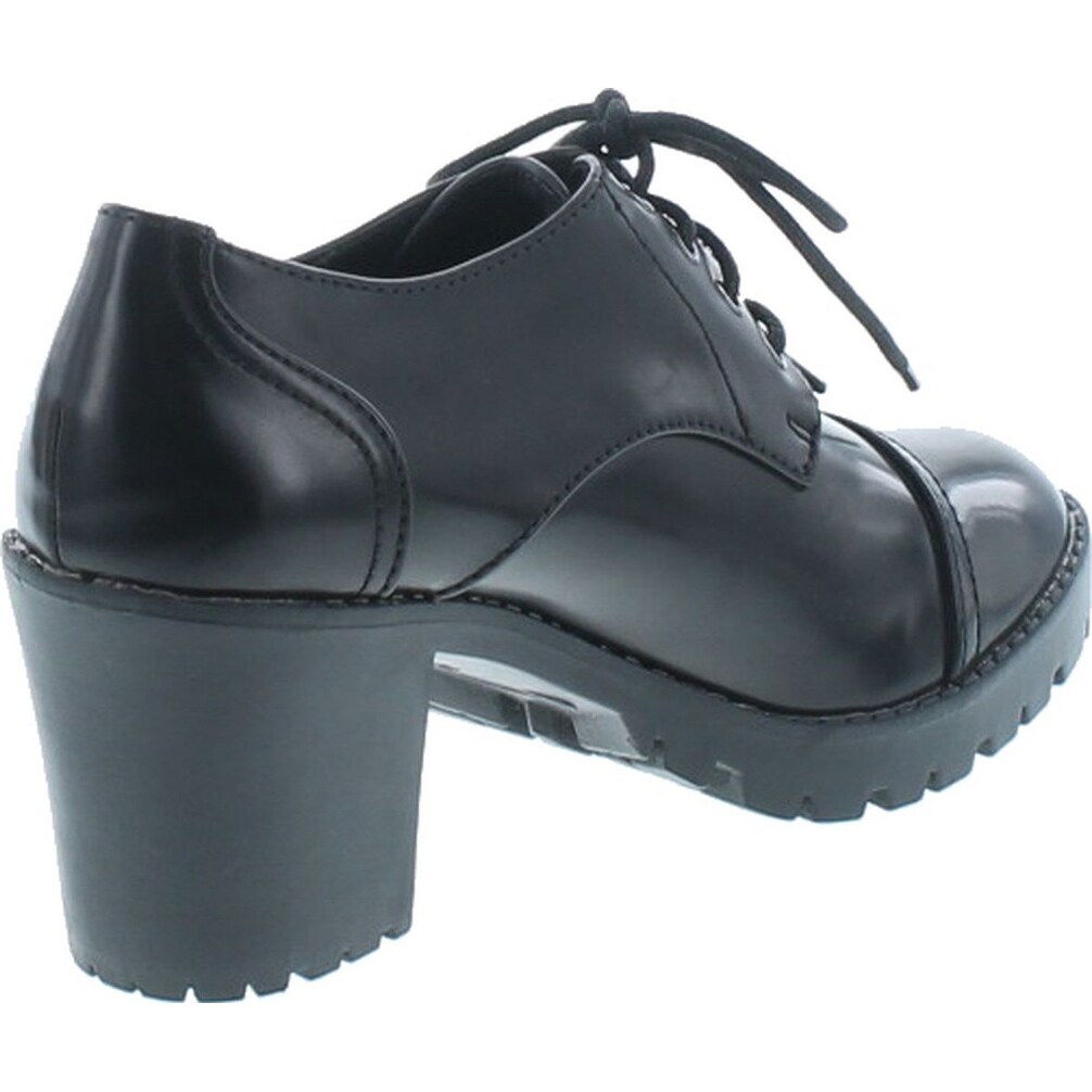 Shop Bamboo Womens Jolly 04 Lace Up Chunky Heel Oxfords