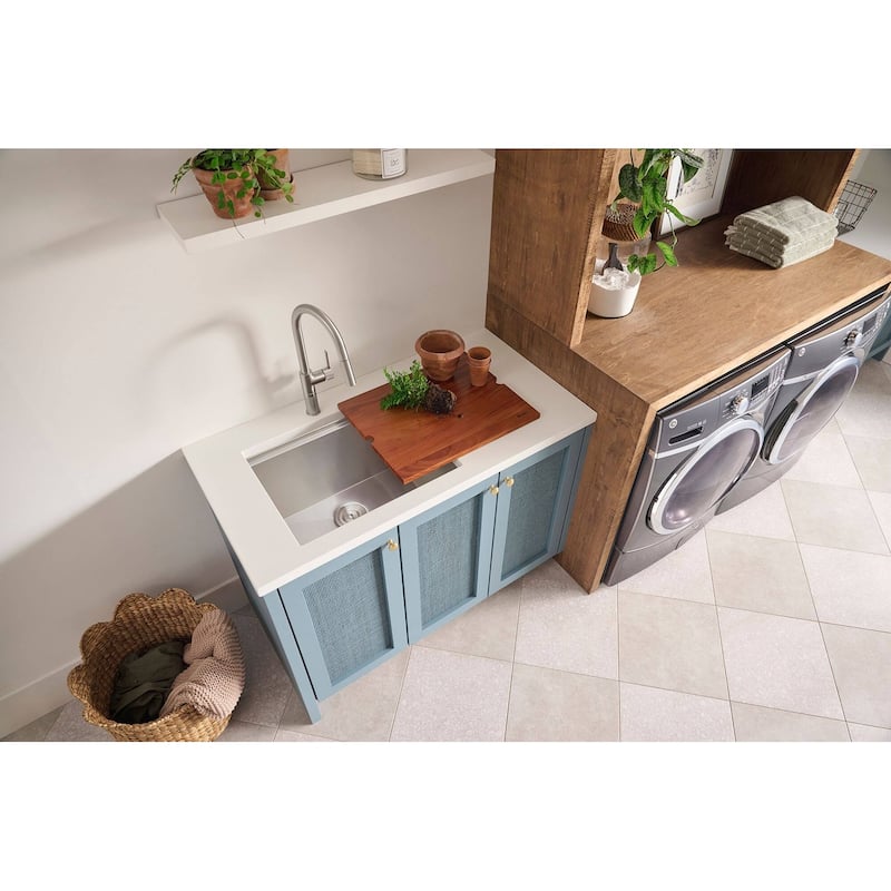 Ruvati 23″ x 19″ x 13″ Deep Laundry Utility Workstation Sink Undermount 16 Gauge – RVU6320